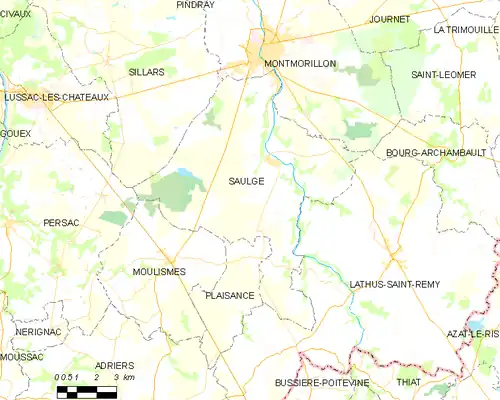 Detailkaart van de gemeente