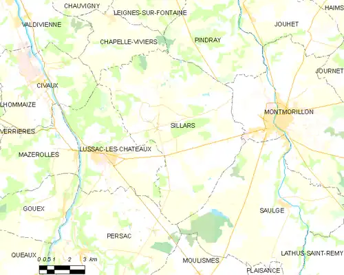 Detailkaart van de gemeente