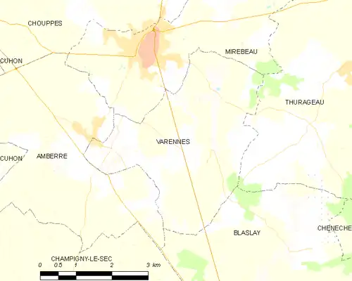 Detailkaart van de gemeente