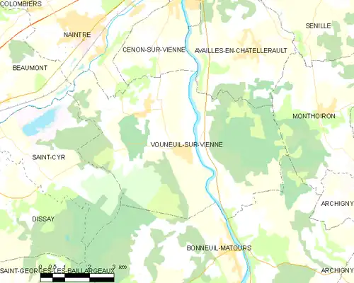 Detailkaart van de gemeente