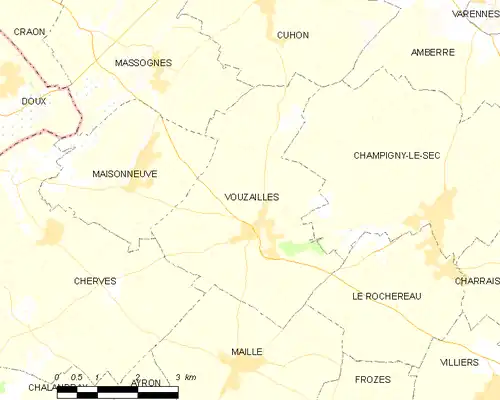 Detailkaart van de gemeente