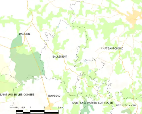 Detailkaart van de gemeente