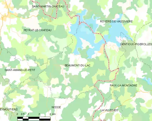 Detailkaart van de gemeente