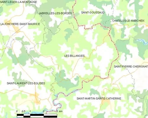 Detailkaart van de gemeente