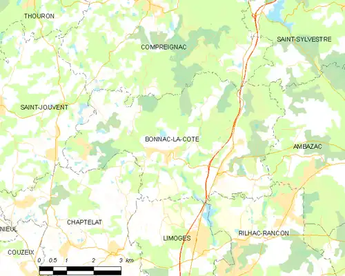 Detailkaart van de gemeente