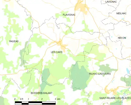 Detailkaart van de gemeente