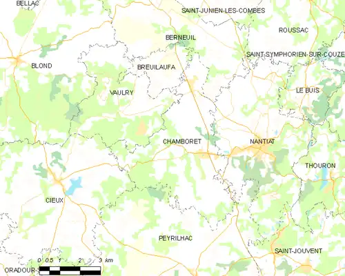 Detailkaart van de gemeente