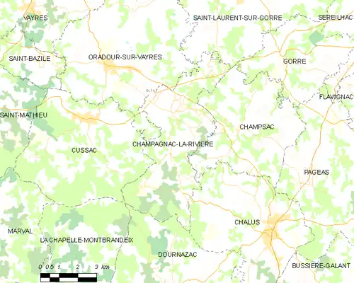 Detailkaart van de gemeente