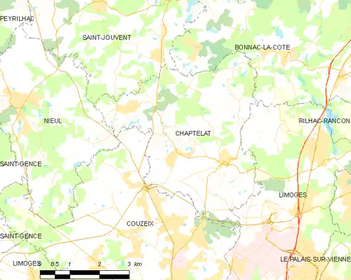 Detailkaart van de gemeente