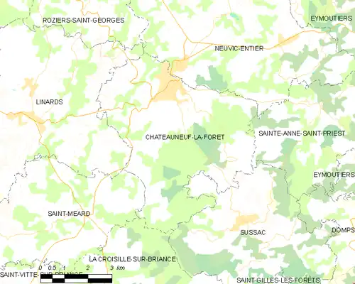 Detailkaart van de gemeente