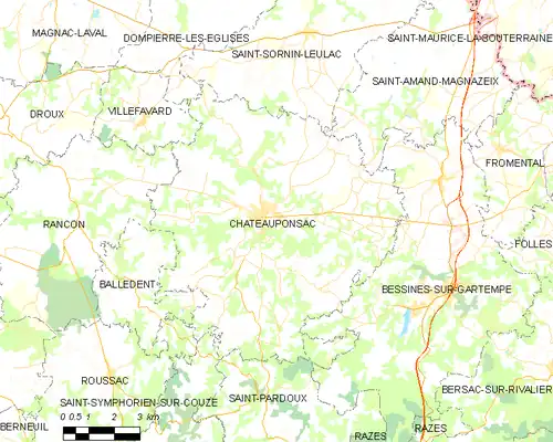 Detailkaart van de gemeente