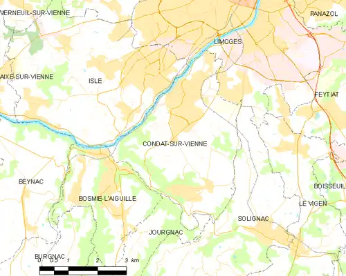 Detailkaart van de gemeente