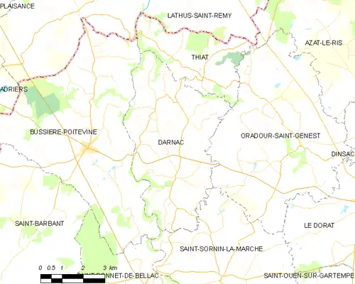 Detailkaart van de gemeente