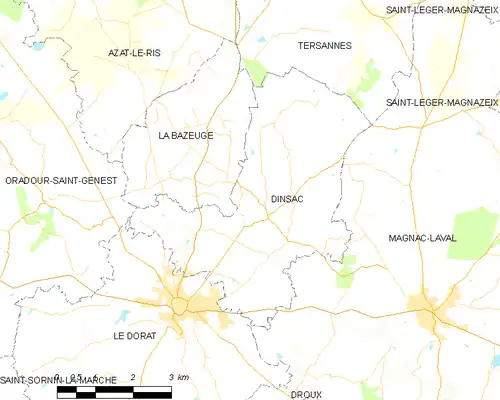 Detailkaart van de gemeente