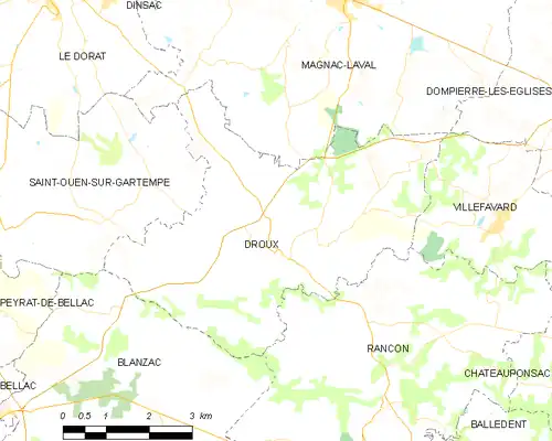 Detailkaart van de gemeente