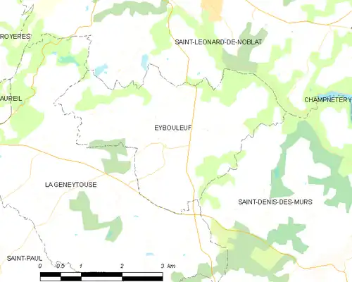 Detailkaart van de gemeente