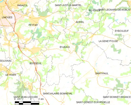 Detailkaart van de gemeente