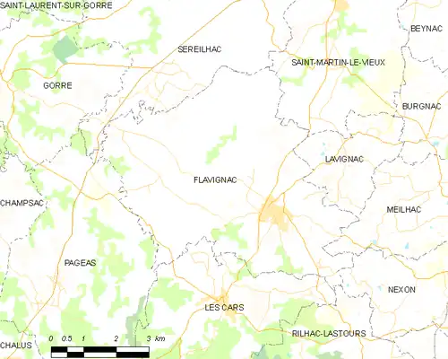 Detailkaart van de gemeente