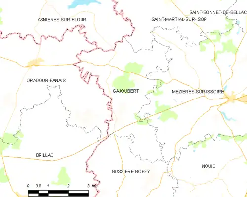 Detailkaart van de gemeente