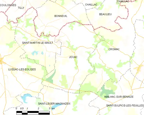 Detailkaart van de gemeente