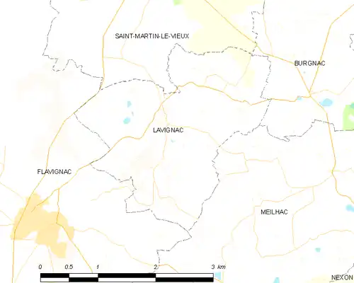 Detailkaart van de gemeente