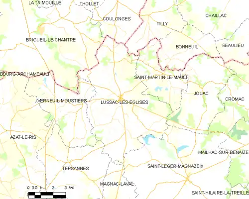 Detailkaart van de gemeente