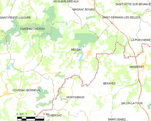 Detailkaart van de gemeente