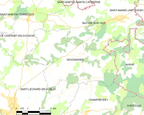 Detailkaart van de gemeente