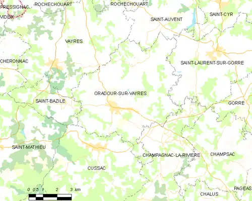 Detailkaart van de gemeente