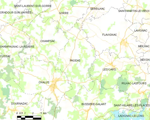 Detailkaart van de gemeente