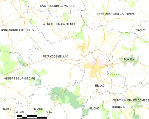 Detailkaart van de gemeente