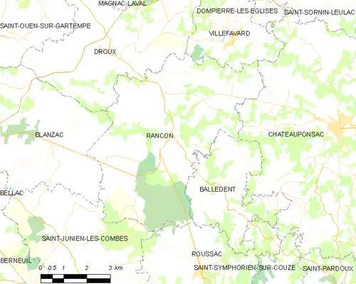 Detailkaart van de gemeente