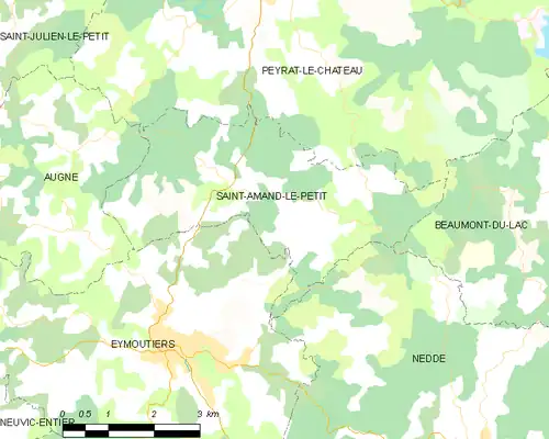 Detailkaart van de gemeente