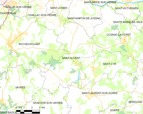 Detailkaart van de gemeente