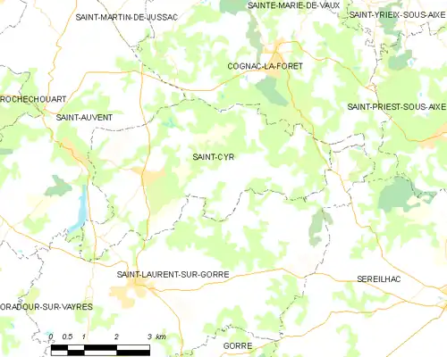 Detailkaart van de gemeente