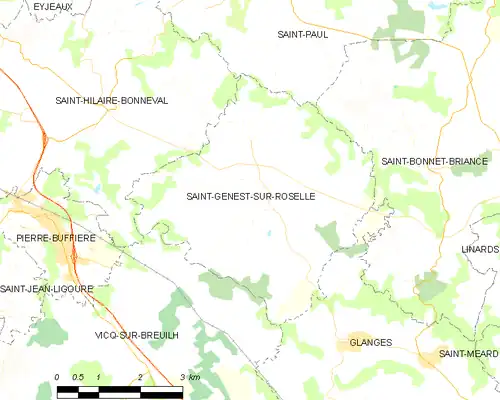 Detailkaart van de gemeente