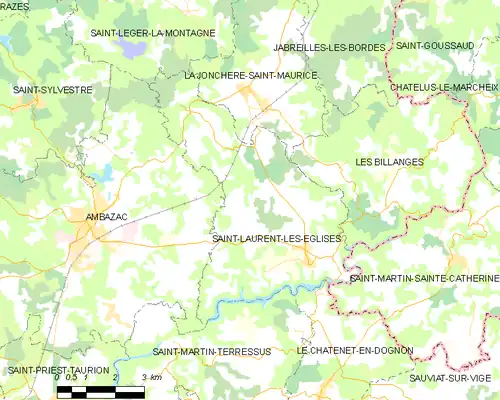 Detailkaart van de gemeente