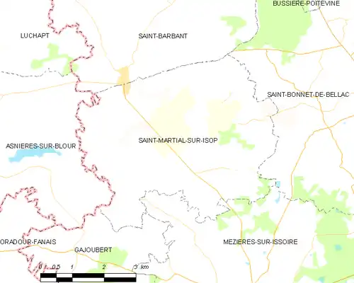 Detailkaart van de gemeente