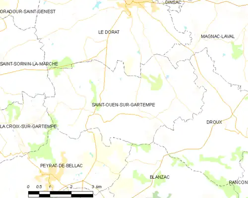 Detailkaart van de gemeente