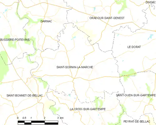 Detailkaart van de gemeente