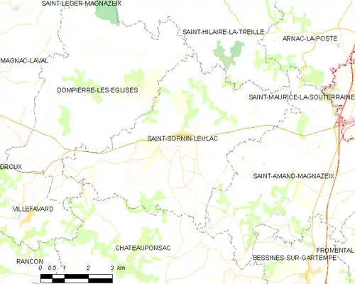 Detailkaart van de gemeente