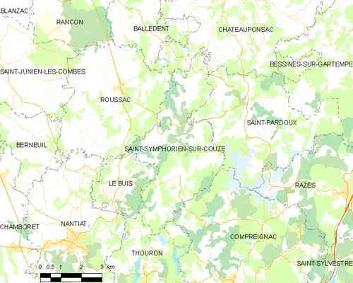 Detailkaart van de gemeente