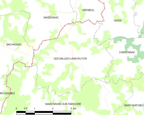 Detailkaart van de gemeente