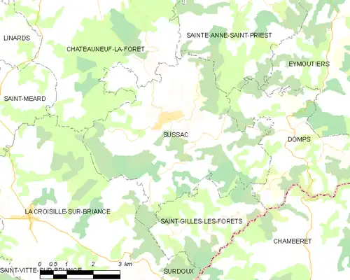 Detailkaart van de gemeente