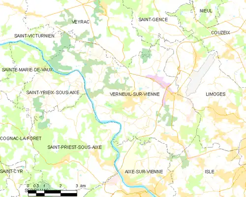 Detailkaart van de gemeente