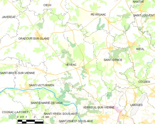 Detailkaart van de gemeente