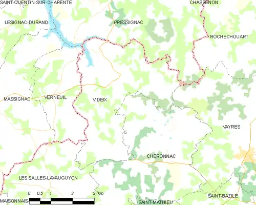 Detailkaart van de gemeente