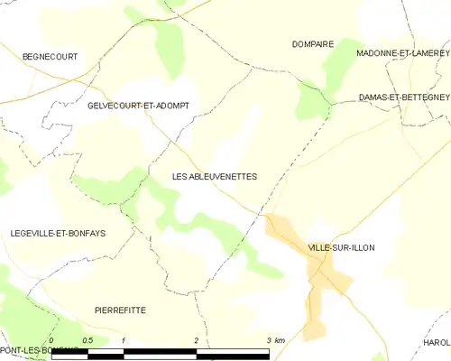 Detailkaart van de gemeente