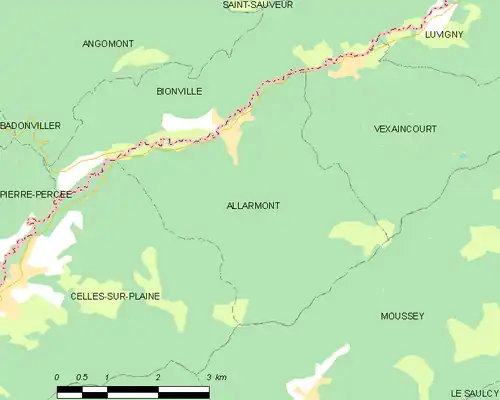 Detailkaart van de gemeente