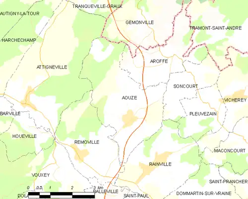 Detailkaart van de gemeente